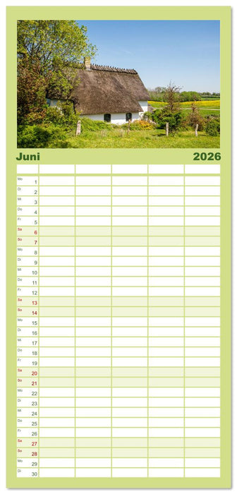 Die Schlei - Segelrevier und Naherholungsgebiet (CALVENDO Familienplaner 2026)