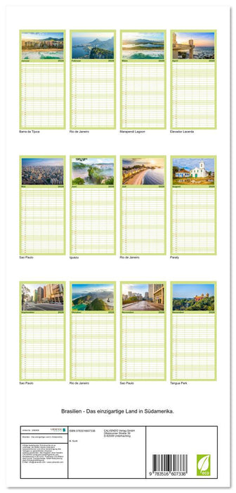 Brasilien - Das einzigartige Land in Südamerika. (CALVENDO Familienplaner 2026)