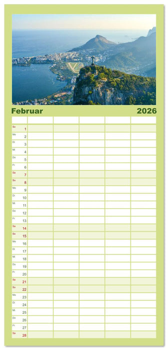 Brasilien - Das einzigartige Land in Südamerika. (CALVENDO Familienplaner 2026)