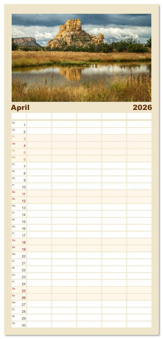 Kraftplätze der Indianer (CALVENDO Familienplaner 2026)