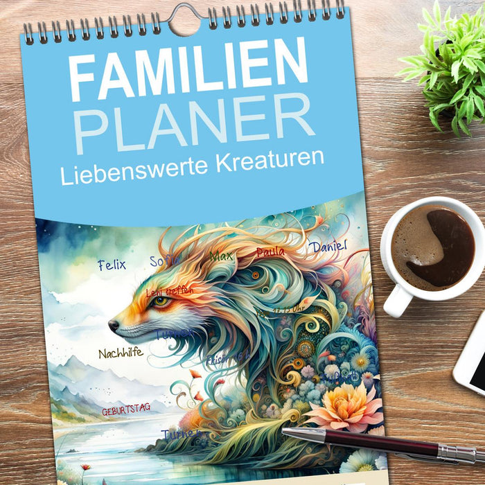 Liebenswerte Kreaturen (CALVENDO Familienplaner 2026)