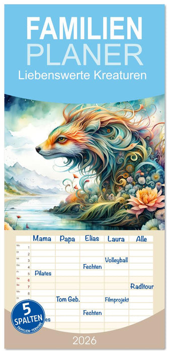 Liebenswerte Kreaturen (CALVENDO Familienplaner 2026)