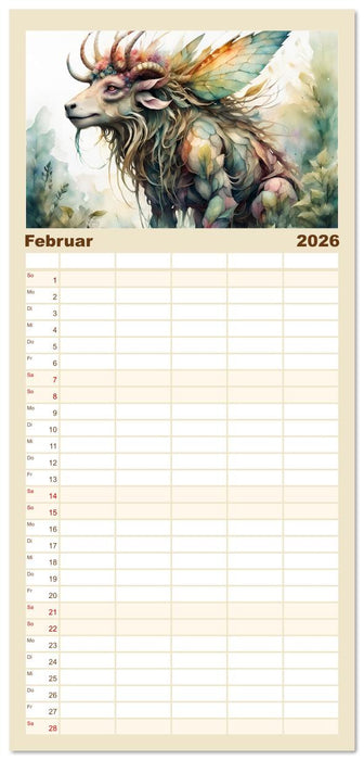 Liebenswerte Kreaturen (CALVENDO Familienplaner 2026)