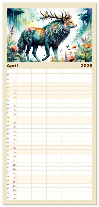 Liebenswerte Kreaturen (CALVENDO Familienplaner 2026)