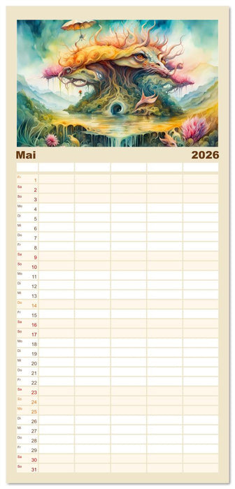 Liebenswerte Kreaturen (CALVENDO Familienplaner 2026)