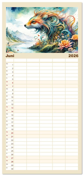 Liebenswerte Kreaturen (CALVENDO Familienplaner 2026)