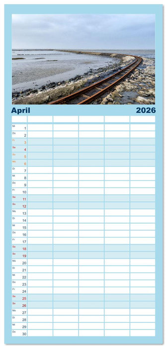 Nordfriesland - weiter Horizont, faszinierende Natur, idyllische Städte (CALVENDO Familienplaner 2026)