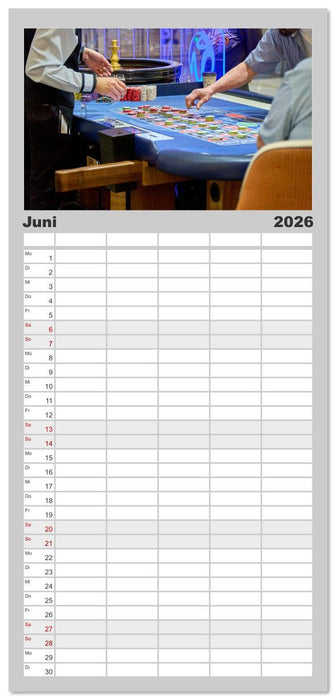 Las Vegas Nightlife - Neonlichter, Casinos und unvergessliche Nächte (CALVENDO Familienplaner 2026)