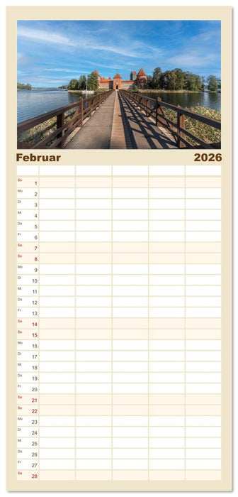 Via Baltica - eine Reise durch Estland, Lettland und Litauen (CALVENDO Familienplaner 2026)