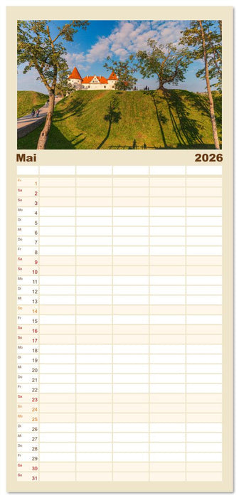 Via Baltica - eine Reise durch Estland, Lettland und Litauen (CALVENDO Familienplaner 2026)