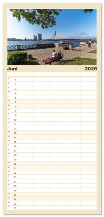 Via Baltica - eine Reise durch Estland, Lettland und Litauen (CALVENDO Familienplaner 2026)