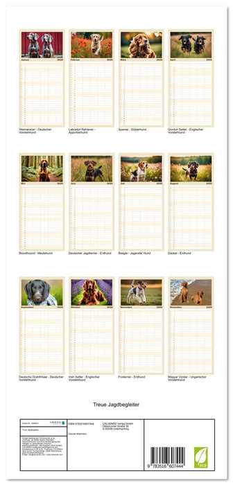 Treue Jagdbegleiter (CALVENDO Familienplaner 2026)