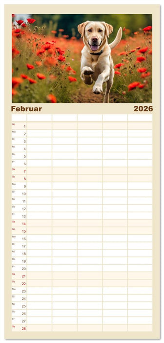 Treue Jagdbegleiter (CALVENDO Familienplaner 2026)