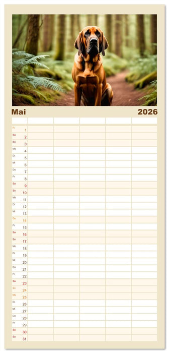 Treue Jagdbegleiter (CALVENDO Familienplaner 2026)