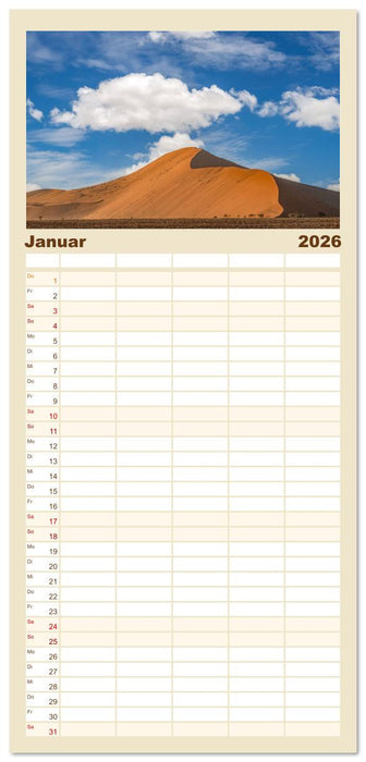 Namibia - Land der Kontraste (CALVENDO Familienplaner 2026)