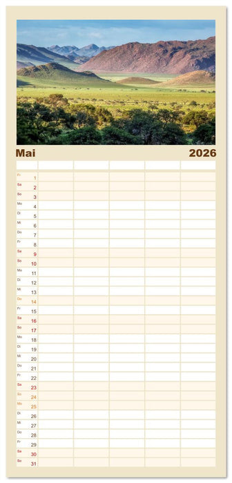 Namibia - Land der Kontraste (CALVENDO Familienplaner 2026)