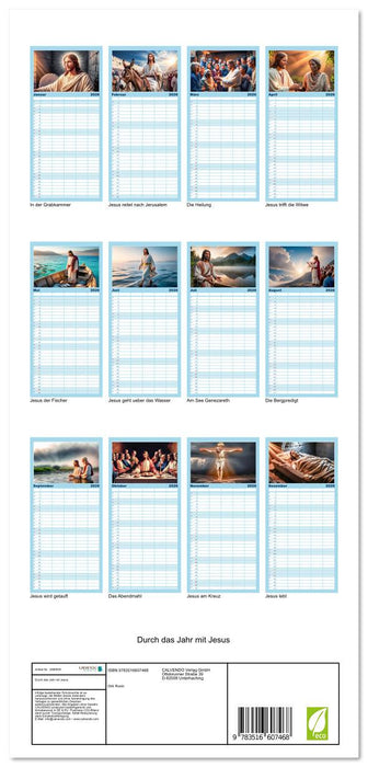 Durch das Jahr mit Jesus (CALVENDO Familienplaner 2026)