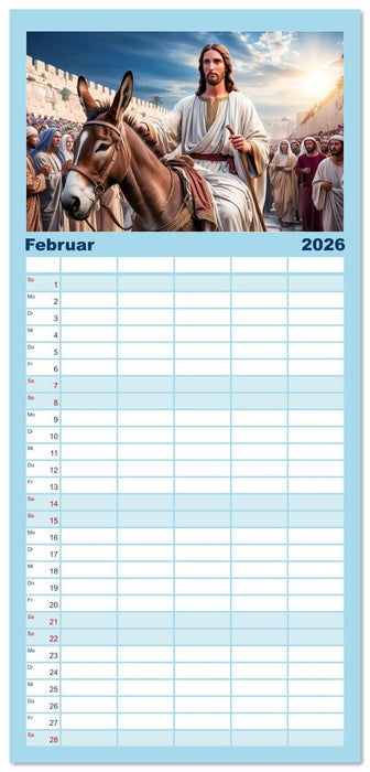 Durch das Jahr mit Jesus (CALVENDO Familienplaner 2026)