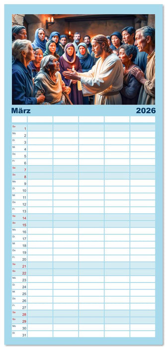 Durch das Jahr mit Jesus (CALVENDO Familienplaner 2026)