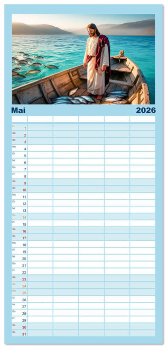 Durch das Jahr mit Jesus (CALVENDO Familienplaner 2026)