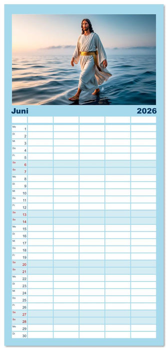 Durch das Jahr mit Jesus (CALVENDO Familienplaner 2026)