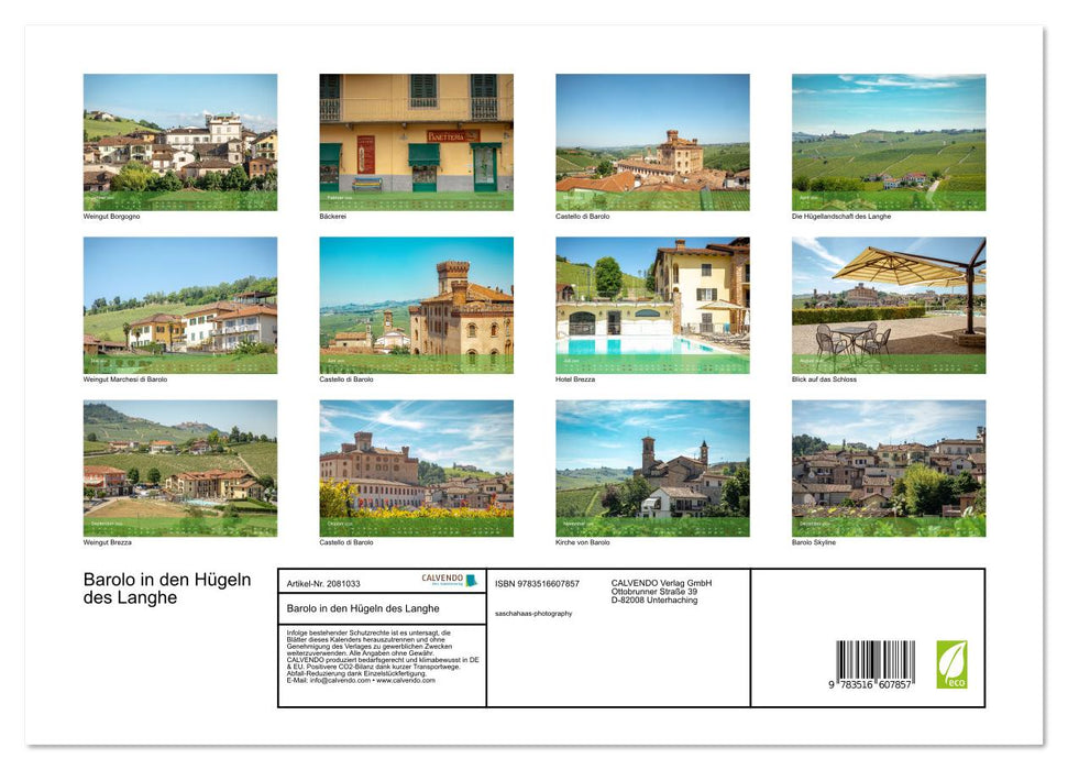 Barolo in den Hügeln des Langhe (CALVENDO Premium Wandkalender 2026)