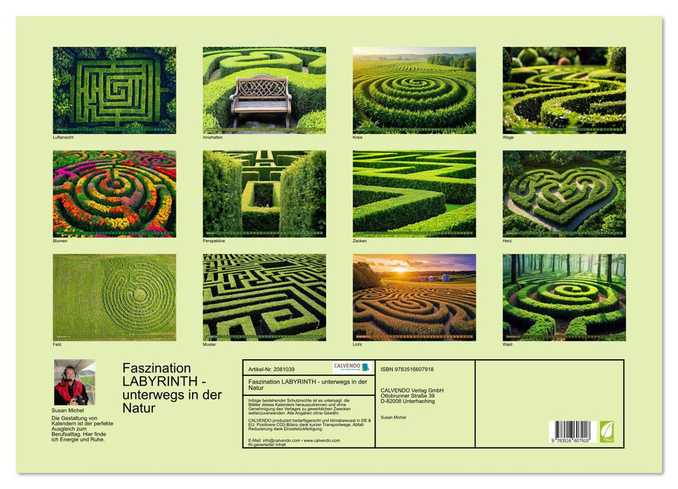 Faszination LABYRINTH - unterwegs in der Natur (CALVENDO Wandkalender 2026)