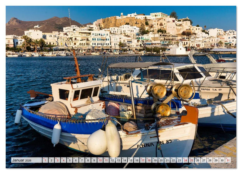 Die Insel Naxos - Ein Traum in blau und weiß (CALVENDO Wandkalender 2026)