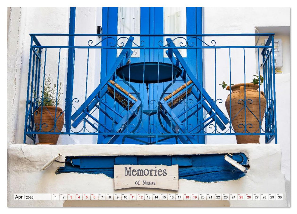 Die Insel Naxos - Ein Traum in blau und weiß (CALVENDO Wandkalender 2026)