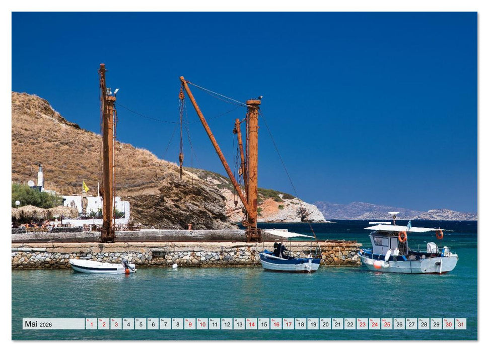 Die Insel Naxos - Ein Traum in blau und weiß (CALVENDO Premium Wandkalender 2026)