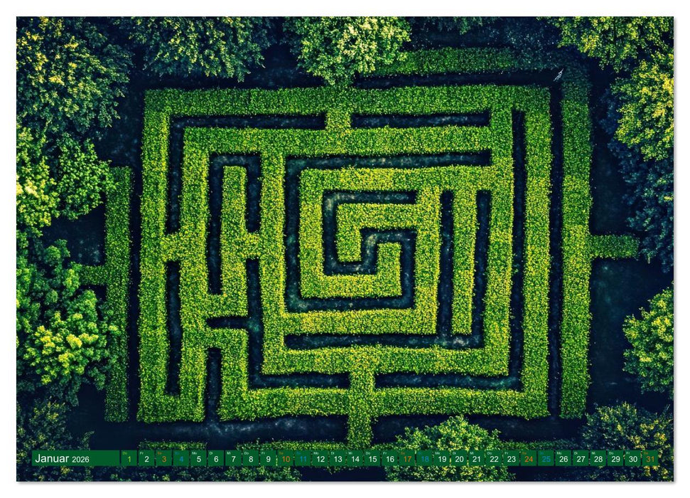 Faszination LABYRINTH - unterwegs in der Natur (CALVENDO Premium Wandkalender 2026)