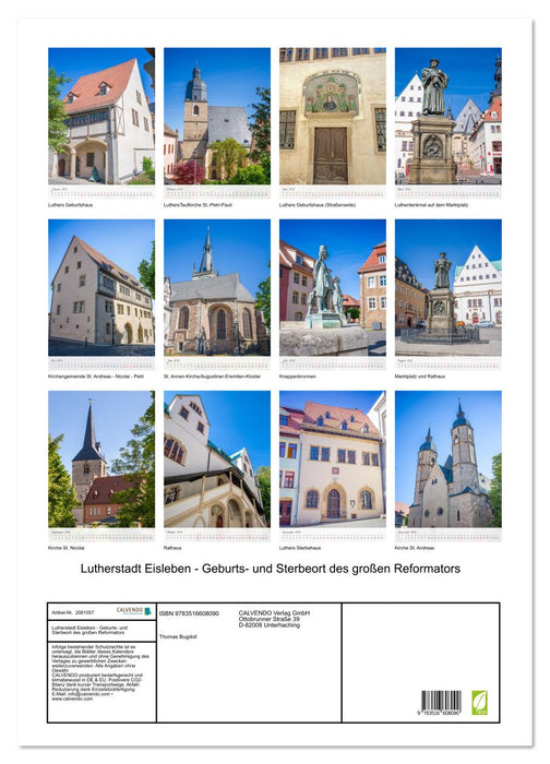 Lutherstadt Eisleben - Geburts- und Sterbeort des großen Reformators (CALVENDO Wandkalender 2026)