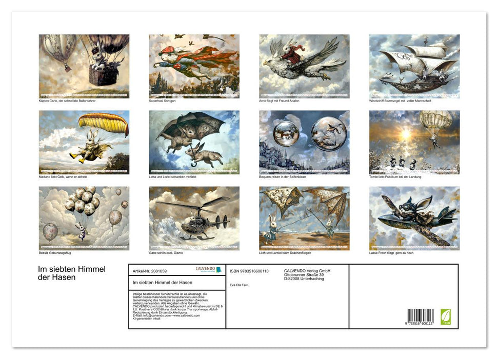 Im siebten Himmel der Hasen (CALVENDO Wandkalender 2026)