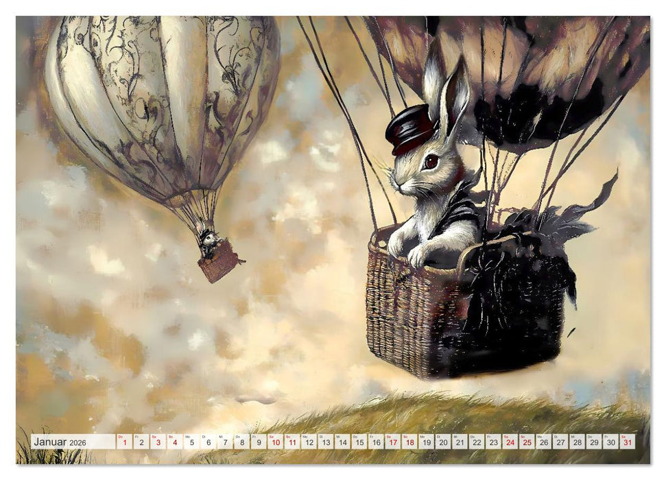 Im siebten Himmel der Hasen (CALVENDO Wandkalender 2026)