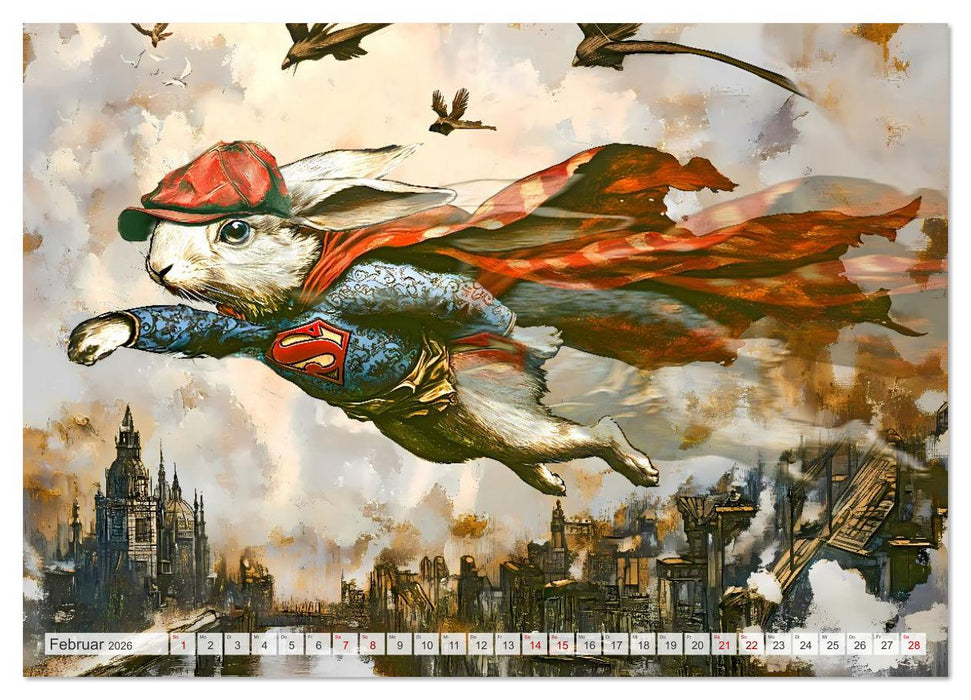 Im siebten Himmel der Hasen (CALVENDO Wandkalender 2026)