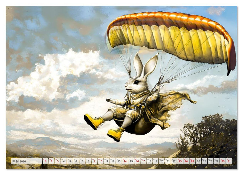 Im siebten Himmel der Hasen (CALVENDO Wandkalender 2026)