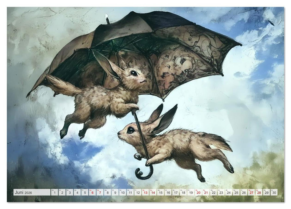 Im siebten Himmel der Hasen (CALVENDO Wandkalender 2026)