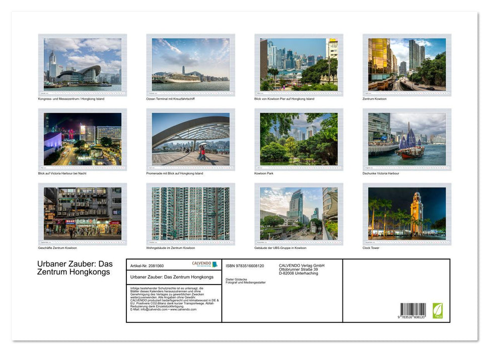 Urbaner Zauber: Das Zentrum Hongkongs (CALVENDO Wandkalender 2026)
