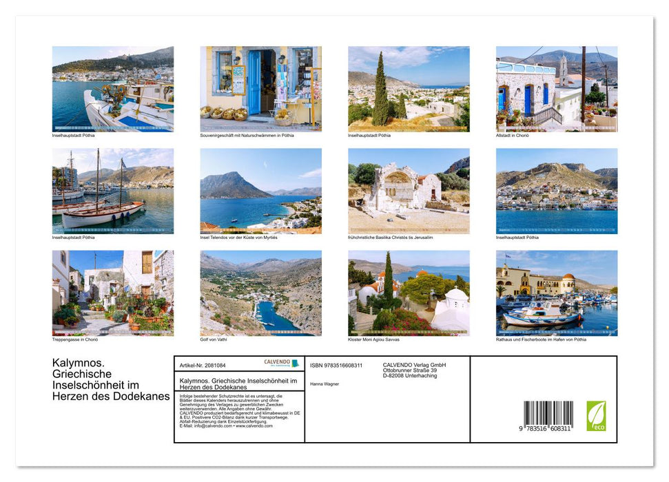 Kalymnos. Griechische Inselschönheit im Herzen des Dodekanes (CALVENDO Premium Wandkalender 2026)