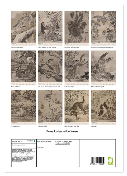Feine Linien, wilde Wesen (CALVENDO Premium Wandkalender 2026)