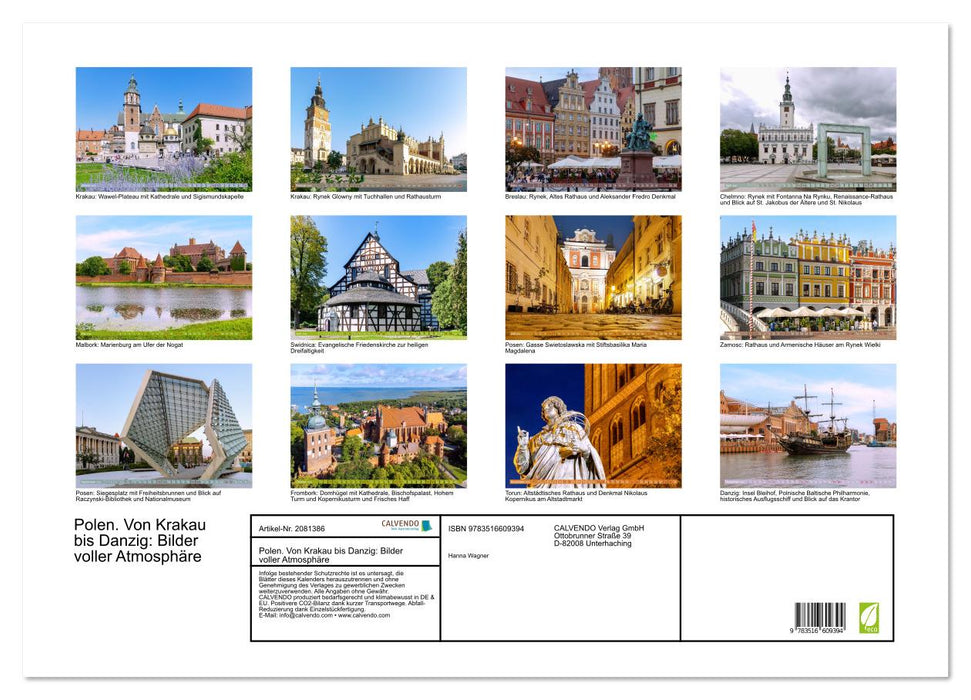 Polen. Von Krakau bis Danzig: Bilder voller Atmosphäre (CALVENDO Wandkalender 2026)