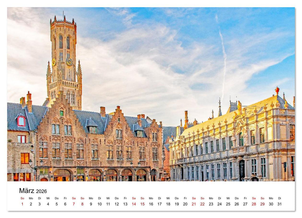 Brügge - malerische Stadt mit Charme (CALVENDO Wandkalender 2026)