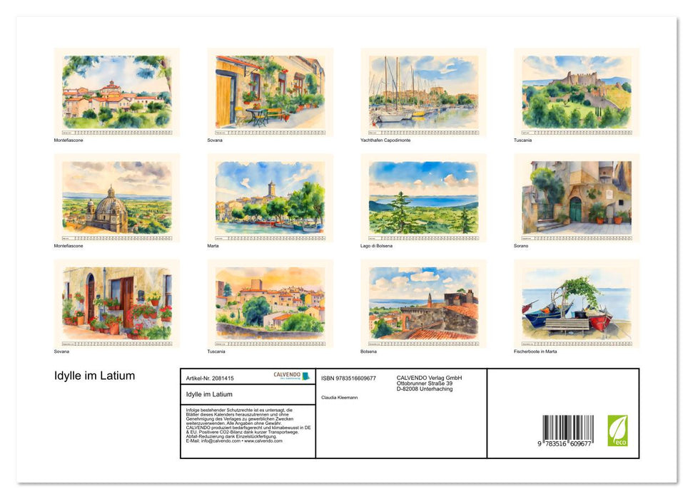 Idylle im Latium (CALVENDO Premium Wandkalender 2026)