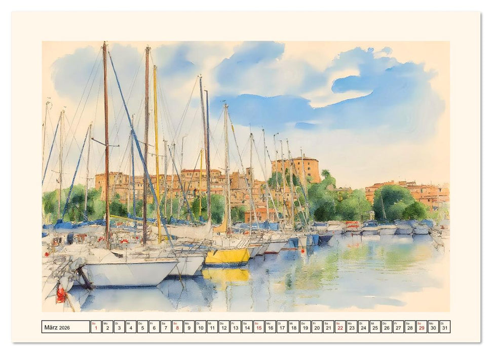 Idylle im Latium (CALVENDO Premium Wandkalender 2026)