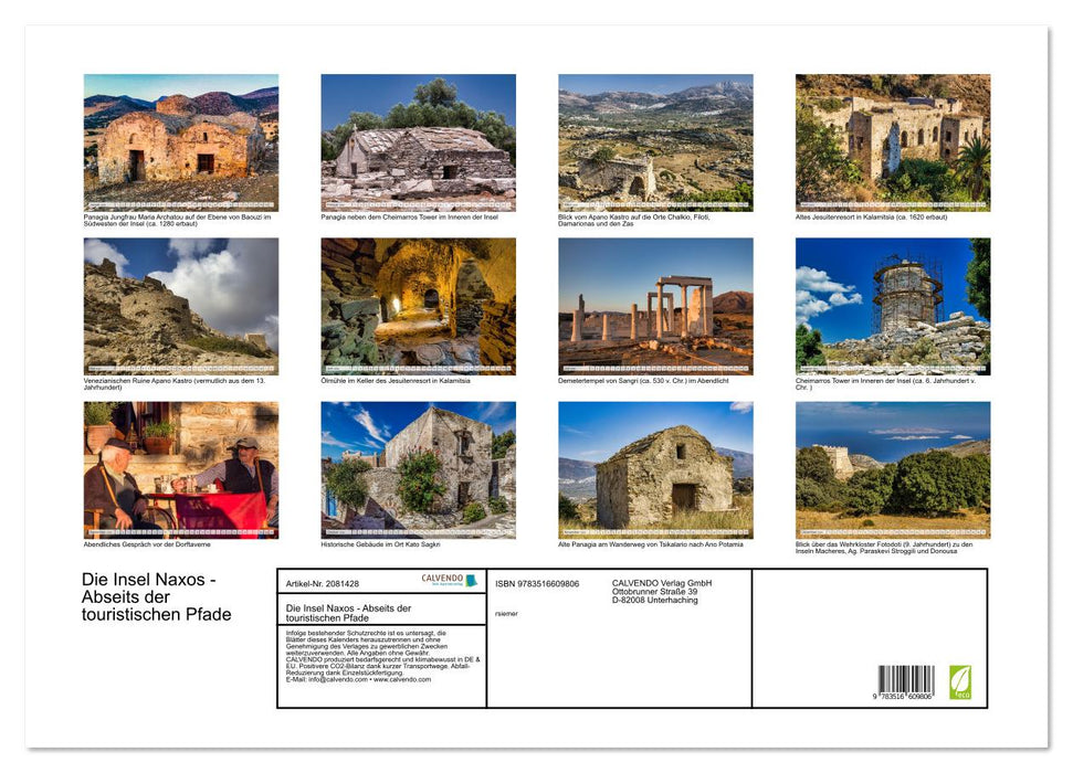 Die Insel Naxos - Abseits der touristischen Pfade (CALVENDO Wandkalender 2026)