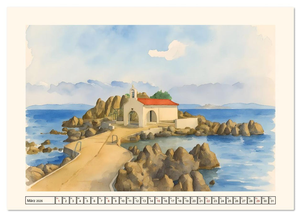 Zauberhafte griechische Inselwelt (CALVENDO Wandkalender 2026)