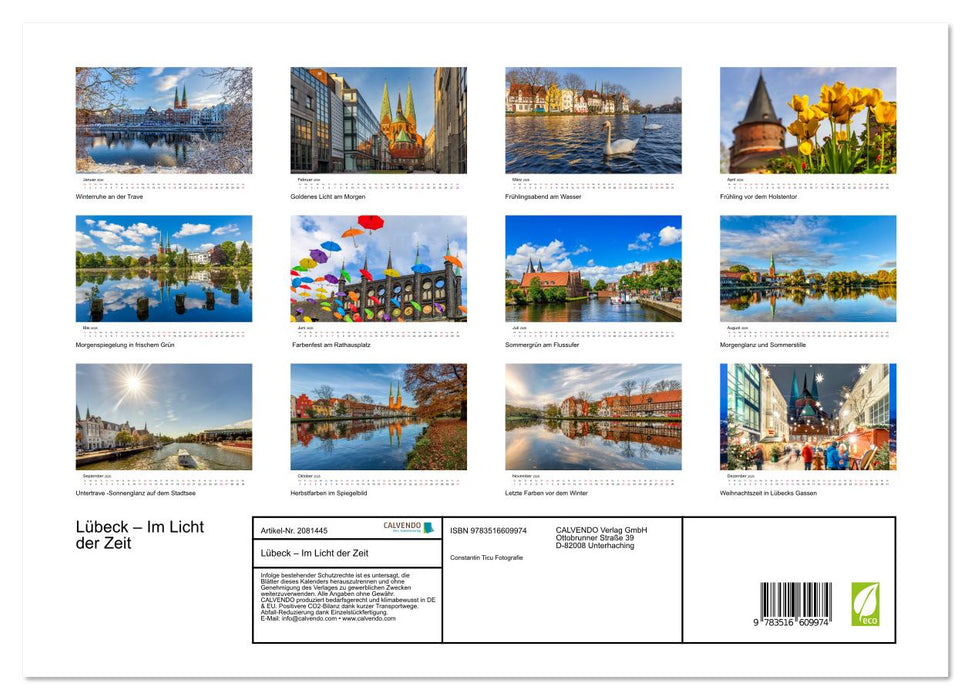 Lübeck – Im Licht der Zeit (CALVENDO Premium Wandkalender 2026)
