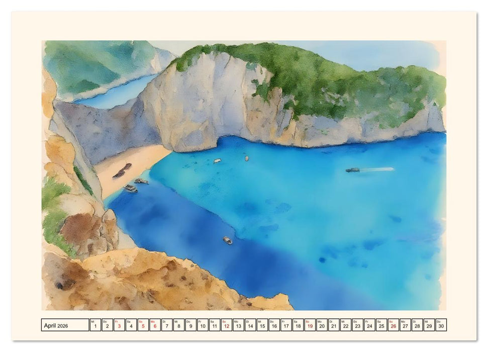 Zauberhafte griechische Inselwelt (CALVENDO Premium Wandkalender 2026)