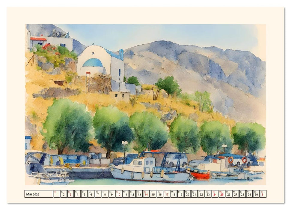 Zauberhafte griechische Inselwelt (CALVENDO Premium Wandkalender 2026)
