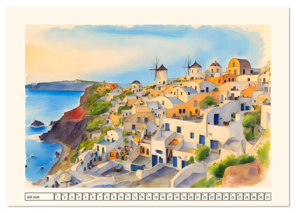 Zauberhafte griechische Inselwelt (CALVENDO Premium Wandkalender 2026)